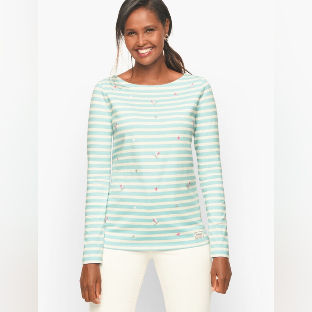 TALBOTS | AUTHENTIC TALBOTS TEE - ICE SKATE EMBROIDERY